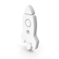 White Rocket Symbol PNG & PSD Images
