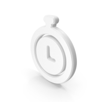 White Stopwatch Timer Symbol PNG & PSD Images