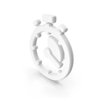 White Stopwatch Symbol PNG & PSD Images