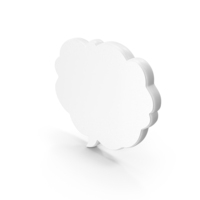 White Thought Bubble Symbol PNG & PSD Images