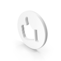 Thumbs Up Circular Symbol White PNG & PSD Images