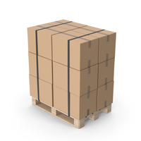 Cardboard Boxes On Pallet PNG & PSD Images