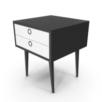 Modern Bedside Table Black PNG & PSD Images
