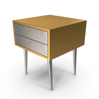 Gold Modern Bedside Table PNG & PSD Images