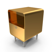 Gold Bedside Table PNG & PSD Images