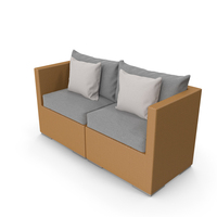 Rattan Lounge Sofa PNG & PSD Images