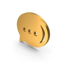 Bubble Chat Communication Chat Bubble Icon Gold PNG & PSD Images