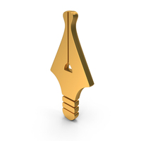 Nib Ink Pen Icon Gold PNG & PSD Images