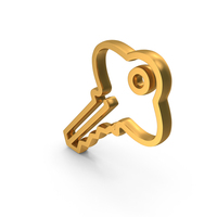 Out Line Key Icon Gold PNG & PSD Images