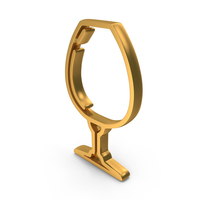 Out Line Snifter Wine Glass Icon Gold PNG & PSD Images