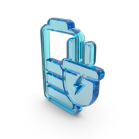 Battery Charging Symbol Glass PNG & PSD Images