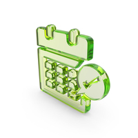 Calendar With Check Mark Symbol Glass PNG & PSD Images
