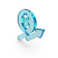Dollar Financial Growth Symbol Glass PNG & PSD Images