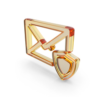 Message Encryption Shield Symbol Glass PNG & PSD Images