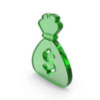 Money Bag Dollar Sign Symbol Glass PNG & PSD Images