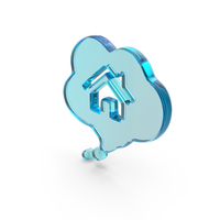 Real Estate Thought Bubble Symbol Glass PNG & PSD Images