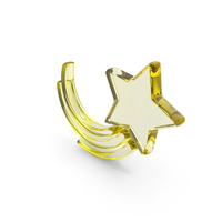 Shooting Star Shape Symbol Glass PNG & PSD Images