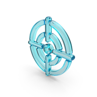 Blue Glass Target Symbol PNG & PSD Images