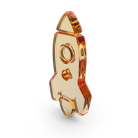 Space Ship Rocket Symbol Glass PNG & PSD Images