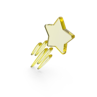 Star Shooting Symbol Glass PNG & PSD Images