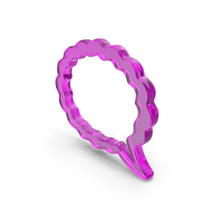 Pink Thought Bubble Outline Symbol PNG & PSD Images