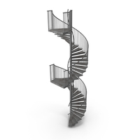 Open Side Spiral Fire Escape Stairs PNG & PSD Images