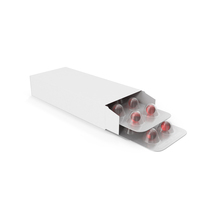 Red Pills In Box Packaging PNG & PSD Images