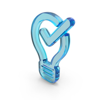 Blue Glass Approved Idea Symbol PNG & PSD Images