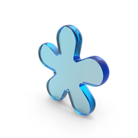 Blue Glass Asterisk Symbol PNG & PSD Images