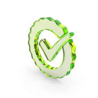 Check Mark Valid Seal Symbol Glass PNG & PSD Images