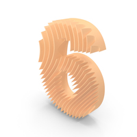 Wavy Shape Number 6 PNG & PSD Images
