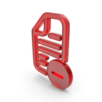 Red Glass Remove Document Symbol PNG & PSD Images