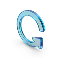 Rotating Circular Arrow Symbol Glass PNG & PSD Images