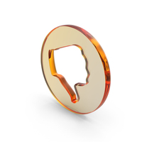 Orange Glass Thumbs Down Circular Symbol PNG & PSD Images