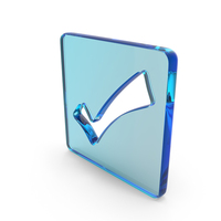 Blue Square Tick Mark Symbol PNG & PSD Images