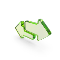 Green Glass Left And Right Arrow Symbol PNG & PSD Images