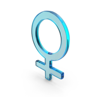 Blue Glass Venus Astrological Symbol PNG & PSD Images