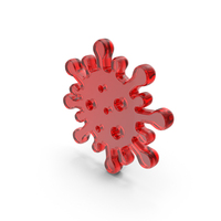 Red Glass Virus Symbol PNG & PSD Images