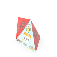 Pyramid Table Spiral Calendar Mockup PNG & PSD Images