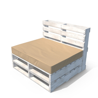 Patio Pallet Chair White PNG & PSD Images