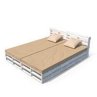 White Pallet Outdoor Bed PNG & PSD Images