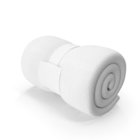 White Blank Rolled Blankets PNG & PSD Images