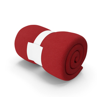 Rolled Blankets Dark Red Blank PNG & PSD Images