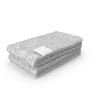 Two White Stacked Bath Mats PNG & PSD Images