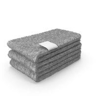 Gray Stacked Three Bath Mat Pile PNG & PSD Images