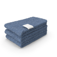 Stacked Bath Mats 3 Pile Blue PNG & PSD Images