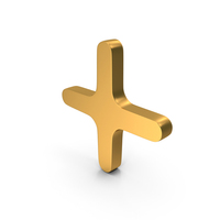 Gold Addition Symbol PNG & PSD Images
