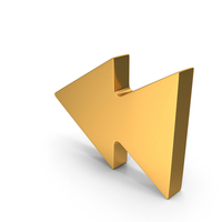 Gold Rewind Symbol PNG & PSD Images