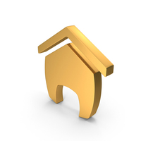 Gold Home Web Symbol PNG & PSD Images