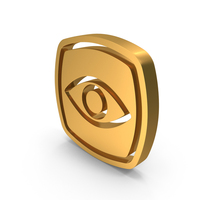 Gold Vision Eye Symbol PNG & PSD Images